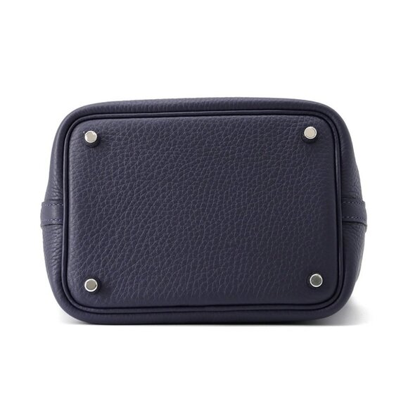 HERMES Picotin Lock Size PM Taurillon Clemence Blue Nuit - Picture 4 of 7